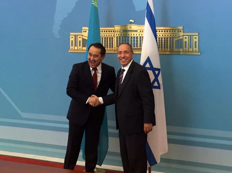 Yuval Rotem with Kazakh Foreign Minister, Kairat Abdrakhmanov